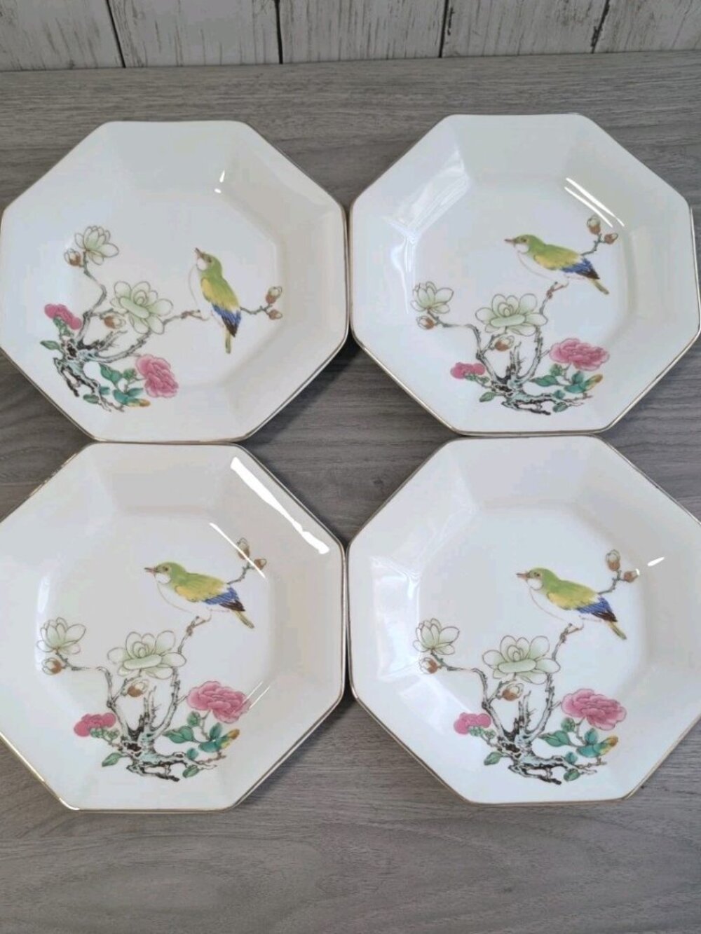 Vintage Ming Garden by Otagiri plate Japan Set of 4